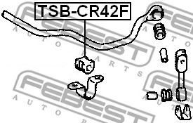 Купить запчасть Febest - TSBCR42F Втулка стабилизатора  перед прав/лев TOYOTA LAND CRUISER FJ80/HDJ80/HZJ80/FZJ80 1990.01-2006.12 [GR]/D=24 ММ