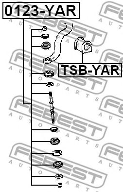 Купить запчасть Febest - TSBYAR Втулка стабилизатора  перед прав/лев TOYOTA VITZ NCP1#/SCP1# 1999.01-2005.01 [JP]/D=25 ММ