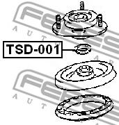 Купить запчасть Febest - TSD001 Шайба опоры стойки перед прав/лев TOYOTA COROLLA SED/CP/WG AE10#/CE100/EE10# 1991.08-2001.11 [GR]