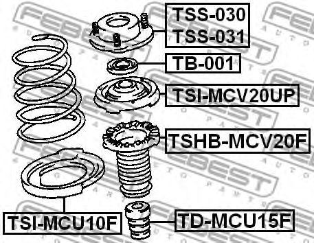 Купить запчасть Febest - TSHBMCV20F Пыльник амортизатора перед прав/лев TOYOTA CAMRY GRACIA MCV2#/SXV2# 1996.12-2001.09 [JP]