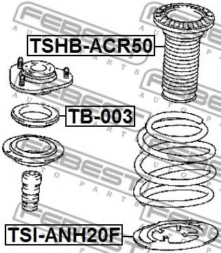 Купить запчасть FEBEST - TSI-ANH20F Проставка пружины нижняя TOYOTA RAV4 2005.11-2012.12 TSI-ANH20F