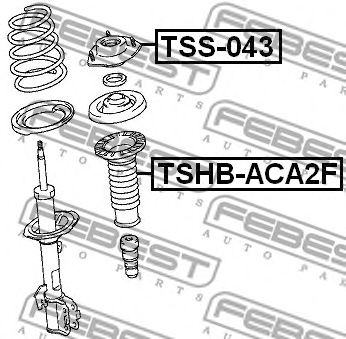 Купить запчасть Febest - TSS043 Опора амортизационной стойки  перед прав/лев TOYOTA RAV4 ACA2# 2000.08-2005.11 [EU]