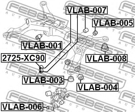 Купить запчасть FEBEST - VLAB-001 Сайлентблок VLAB-001