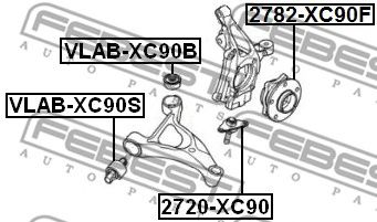 Купить запчасть FEBEST - VLAB-XC90S Сайлентблок VLAB-XC90S