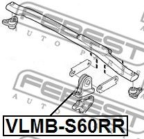Купить запчасть FEBEST - VLMB-S60RR Сайлентблок задней подушки двигателя VOLVO XC90 2003- VLMB-S60RR