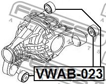 Купить запчасть FEBEST - VWAB-023 Опора дифференциала VWAB-023