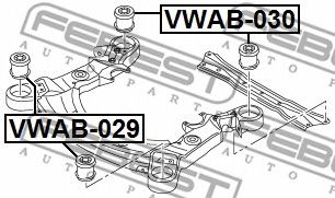 Купить запчасть FEBEST - VWAB-029 Сайлентблок передн балки передний AUDI A6 05-11 VWAB-029