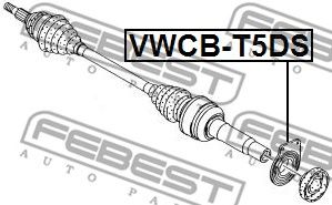 Купить запчасть FEBEST - VWCB-T5DS Подшипник привода колеса VWCB-T5DS