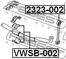 Купить запчасть Febest - VWSB002 Втулка стабилизатора  перед прав/лев AUDI Q7 2006-2015