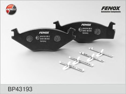 Купить запчасть FENOX - BP43193 Колодки VW Caddy, Golf I-III Jetta I-II, Passat I-III, Saveiro I, Scirocco I-II Vento BP43193