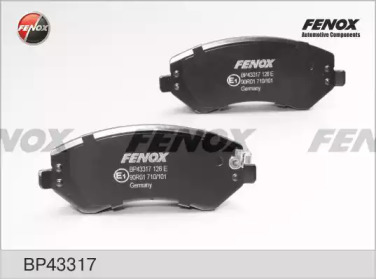 Купить запчасть FENOX - BP43317 Колодки передние Chrysler Voyager 00-, Jeep Grand Cherokee 01-, Liberty 02- BP43317