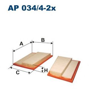 Купить запчасть FILTRON - AP034/4-2x Фильтр воздушный AP034/4-2x