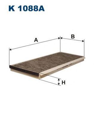 Купить запчасть FILTRON - K1088A Фильтр салонный угольный K1088A
