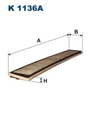 Купить запчасть FILTRON - K1136A Фильтр салонный угольный K1136A