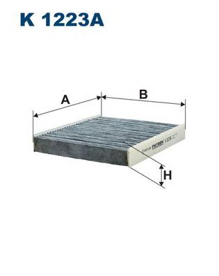 Купить запчасть FILTRON - K1223A Фильтр салонный угольный K1223A