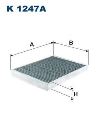 Купить запчасть FILTRON - K1247A Фильтр салонный угольный K1247A