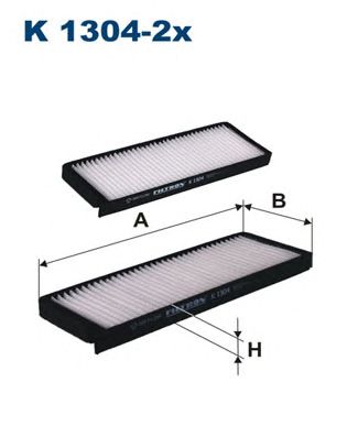 Купить запчасть FILTRON - K1304-2x Фильтр салонный K1304-2x
