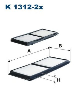Купить запчасть FILTRON - K1312-2x Фильтр салонный K1312-2x