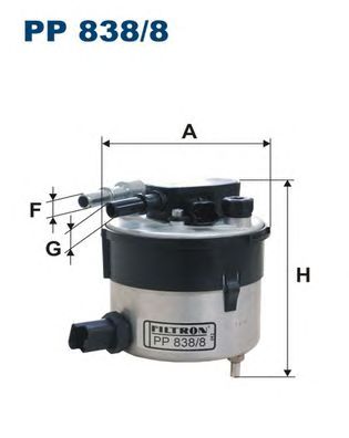 Купить запчасть FILTRON - PP838/8 Фильтр топливный PP838/8