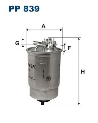 Купить запчасть FILTRON - PP839 Фильтр топливный PP839