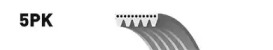 Купить запчасть GATES - 5PK1005 Ремень поликлиновый BMW 5##/7##/8## ->03 Daewoo Lanos 1,6 97->