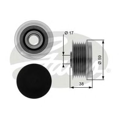 Купить запчасть Gates - OAP7039 Механизм свободного хода генератора Opel Astra/Corsa 00- 1.2, 1.4, 1.3D, Agila/Meriva 03- 1.0, 1.2, 1.3D/ BMW 3 (E90,E91) 05- 2.0D/ Fiat Doblo 04- 1.3D, Punto/Panda 03- 1.3D, 500/Strada 07- 1.3D/ Suzuki Swift 05- 1.3D, Splash 08- 1.3D, Ignis 03- 1.3D