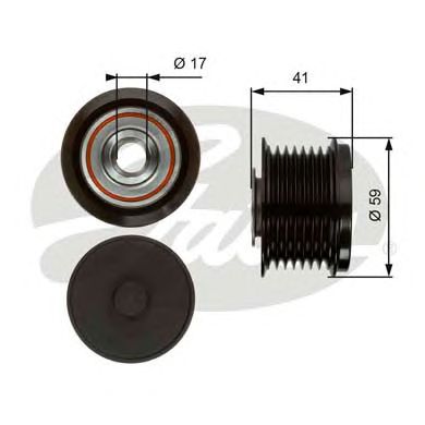 Купить запчасть Gates - OAP7078 Ременной шкив генератора LEXUS ES 05/06>, GS 01/12>, IS 09/01>, TOYOTA Camry 01/08>, Land Cruiser 01/10>