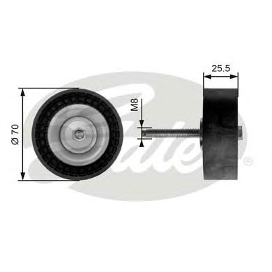 Купить запчасть Gates - T36204 Ролик обводной приводного ремня Ford S-Max/Galaxy/Mondeo 2000->