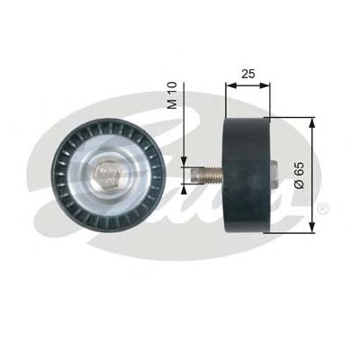 Купить запчасть Gates - T36322 Ролик обводной приводного ремня MMC 4B10/4B11/4B12 ASX 1.8/2.0 GA_W 10- / LANCER X 1.8/2.0 CY_A 08- / OUTLANDER XL II 2.0/2.4 CW_W 06- / DELICA 2.4 CV_W 07-/ CITROEN C-CROSSER 2.0/2.4 09- / ALT