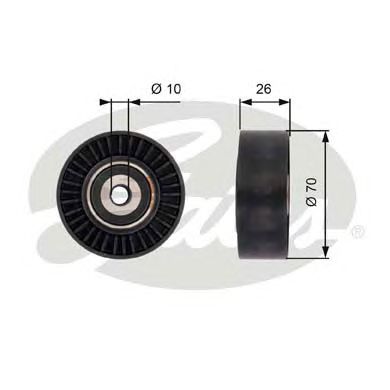 Купить запчасть Gates - T36393 Ролик обводной приводного ремня FORD Galaxy 03/08-06/15, Mondeo 03/08-09/14, S-Max 03/08-12/12, LANDROVER Freelander 01/07-03/15