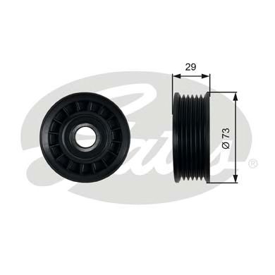 Купить запчасть Gates - T36398 Ролик обводной приводного ремня FORD Fiesta 01/09>, Focus 12/05>, B-Max 08/12>, C-Max 02/11>, Grand C-Max 12/10>, VOLVO C30 10/06>, S40 03/06>, V50 03/06>