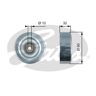 Купить запчасть GATES - T36495 Ролик обводной ремня поликлинового T36495 (7803-21595)