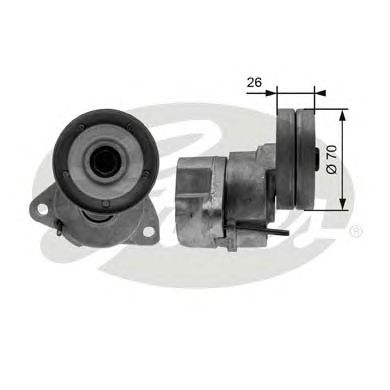 Купить запчасть Gates - T38154 Ролик натяжной приводного ремня Chevrolet Lacetti/Captiva/Opel Astra/Omega/Vectra