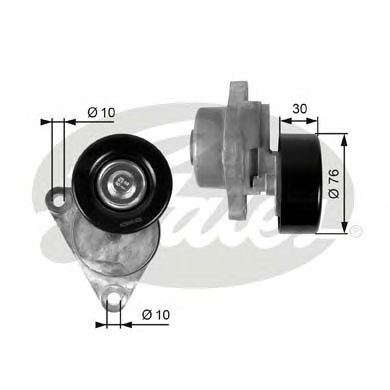 Купить запчасть Gates - T38376 Ролик натяжной приводного ремня CHEVROLET AVEO, KALOS, LACETTI (97-)