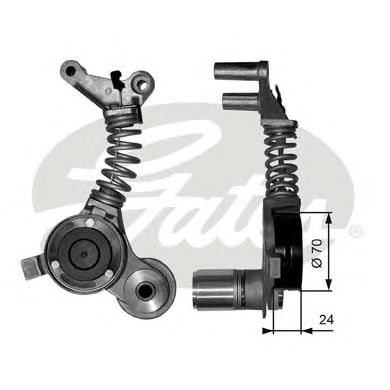 Купить запчасть Gates - T38406 Ролик натяжной приводного ремня AUDI A4/A6 00-06 3.0