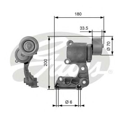 Купить запчасть Gates - T38410 Ролик натяжной приводного ремня LEXUS RX 350 10/05>
