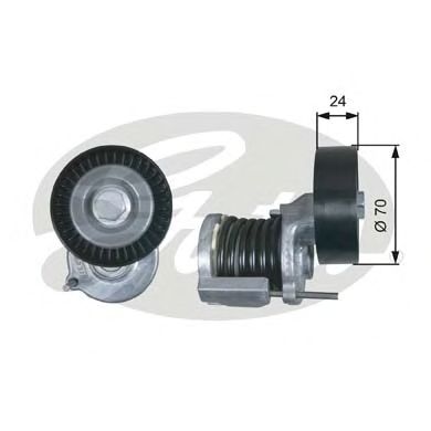 Купить запчасть Gates - T38427 Ролик натяжной приводного ремня AUDI A4 11/07>