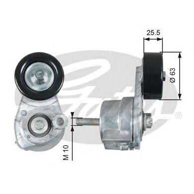Купить запчасть GATES - T39160 Натяжитель ремня поликлинового T39160 (7808-21560)