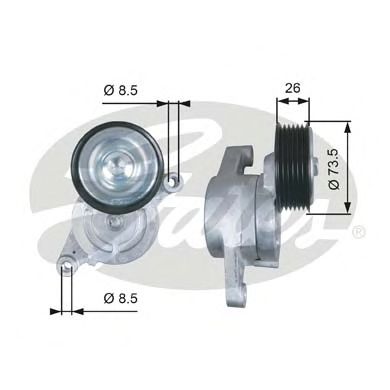 Купить запчасть GATES - T39279 Натяжитель ремня поликлинового T39279 (7808-21678)