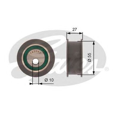 Купить запчасть GATES - T42042A Ролик ГРМ пластиковый T42042A PG TENS (7786-21142)