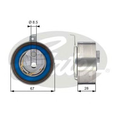 Купить запчасть GATES - T43152 Ролик натяжитель ремня ГРМ T43152 (7784-21126)