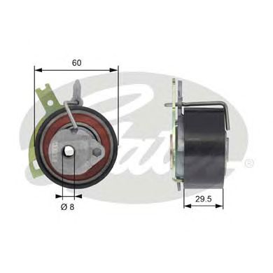 Купить запчасть GATES - T43186 Натяжной ролик ГРМ T43186 (7784-21153)