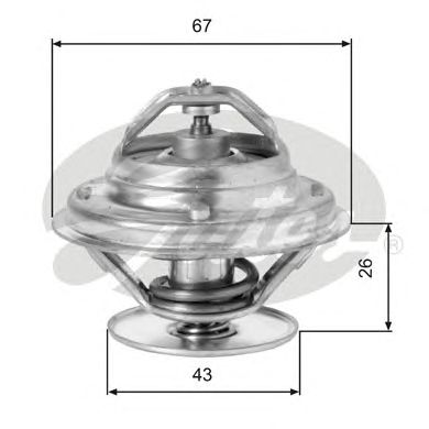 Купить запчасть Gates - TH05586G1 Термостат Audi V6,V8