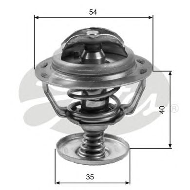 Купить запчасть Gates - TH06082G1 Термостат FORD FIESTA V