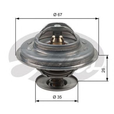 Купить запчасть Gates - TH11687G1 Термостат BMW 3 (E30),3 Touring (E36),5 (E34),VOLVO 740,760,850,960,S80,V70 II