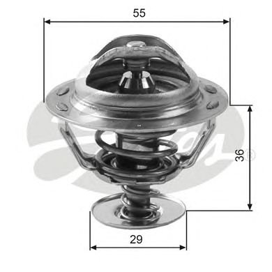 Купить запчасть GATES - TH12283G1 Термостат TH12283G1 (7412-10205)
