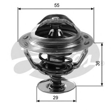 Купить запчасть GATES - TH12283G2 Термостат TH12283G2 (7412-10249)