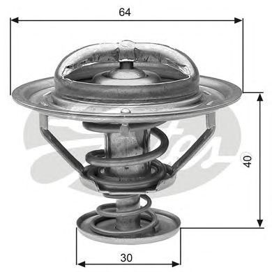 Купить GATES - TH31182G1 Термостат TOYOTA 3S-GTE,3UZ-FE,2UZ-FE,3S-GE,1UZ-FE,3S-GE
