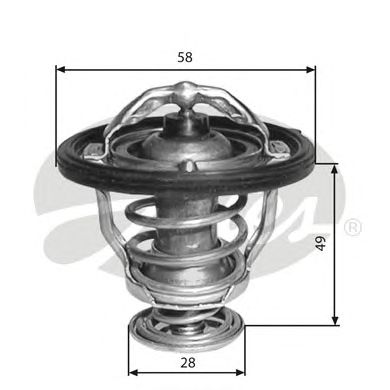 Купить запчасть GATES - TH33682G1 Термостат TH33682G1 (7412-10485)