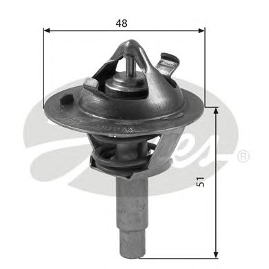 Купить запчасть Gates - TH38490G1 Термостат MERCEDES C C-Class (W204) 01/07>